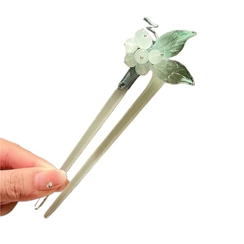 U-förmige Nadel U-förmige Haarnadel Acryl Blume Haar Stick Essstäbchen Chinesische Clips Hochzeit Kopfschmuck Schmuck Zubehör(Color6) von ABFJHFK