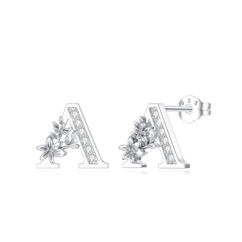 ABIGY Alphabet Ohrringe 925 Sterling Silber Ohrringe Initiale Ohrstecker Schmuck Geschenk für Damen Buchstabe A Ohrstecker ABIGY Alphabet Ohrringe 925 Sterling Silber Ohrringe Initiale Ohrstecker Schmuck Geschenk für Damen Buchstabe A Ohrstecker von ABIGY