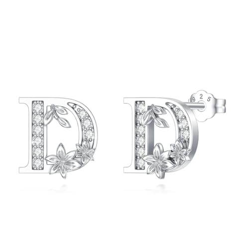 ABIGY Alphabet Ohrringe 925 Sterling Silber Ohrringe Initiale Ohrstecker Schmuck Geschenk für Damen Buchstabe D Ohrstecker ABIGY Alphabet Ohrringe 925 Sterling Silber Ohrringe Initiale Ohrstecker Schmuck Geschenk für Damen Buchstabe D Ohrstecker von ABIGY
