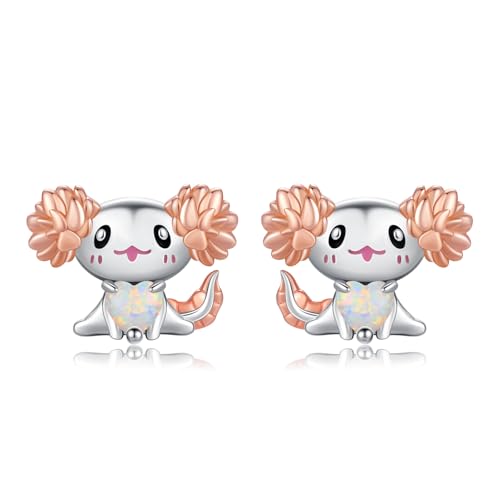 ABIGY Axolotl Ohrringe 925 Sterling Silber Opal Ohrstecker Tier Ohrringe Axolotl Ohrstecker Niedliche Tier Ohrringe Mädchen Geschenk Opal Schmuck ABIGY Axolotl Ohrringe 925 Sterling Silber Opal Ohrstecker Tier Ohrringe Axolotl Ohrstecker Niedliche Tier Ohrringe Mädchen Geschenk Opal Schmuck von ABIGY
