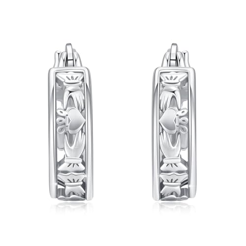 ABIGY Claddagh Ohrringe 925 Sterling Silber Claddagh Schmuck Geschenk fü ABIGY Claddagh Ohrringe 925 Sterling Silber Claddagh Schmuck Geschenk fü von ABIGY