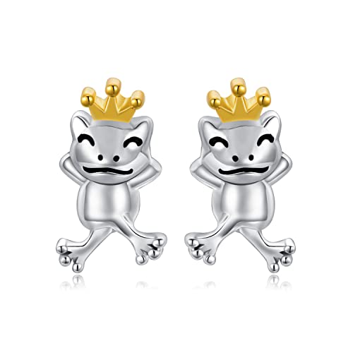 ABIGY Frosch Ohrringe 925 Sterling Silber Frosch Ohrstecker Hypoallergen Frosch Tier Ohrringe Damen Frosch Schmuck Geschenke zum Geburtstag Weihnachten von ABIGY