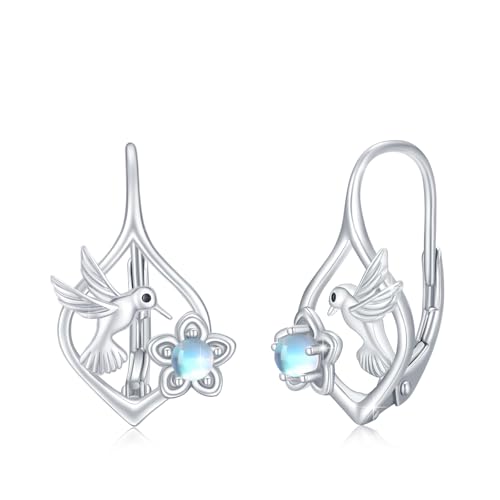 ABIGY Kolibri Ohrringe 925 Sterling Silber für Damen - Mondstein Vogel Schmuck - Geburtstag Geschenk für Mutter, Frau, Tochter, Freundin ABIGY Kolibri Ohrringe 925 Sterling Silber für Damen - Mondstein Vogel Schmuck - Geburtstag Geschenk für Mutter, Frau, Tochter, Freundin von ABIGY