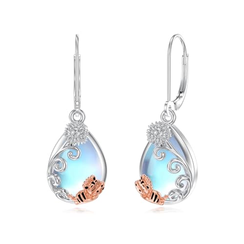 ABIGY Nilpferd Ohrringe 925 Sterling Silber Nilpferd Mondstein Ohrringe Tier Schmuck für Damen ABIGY Nilpferd Ohrringe 925 Sterling Silber Nilpferd Mondstein Ohrringe Tier Schmuck für Damen von ABIGY