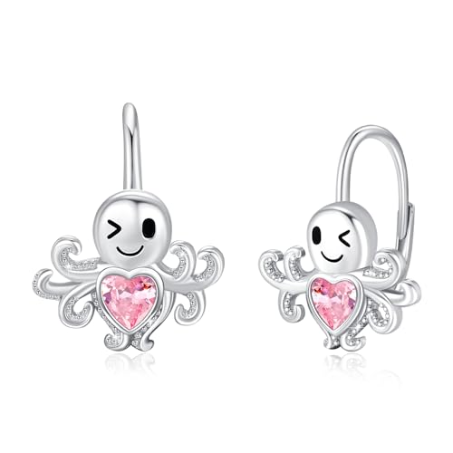 ABIGY Oktopus Ohrringe 925 Sterling Silber Oktopus Ohrstecker Ocean Ohrringe Tier Schmuck für Damen Mädchen Geburtstag Geschenke von ABIGY