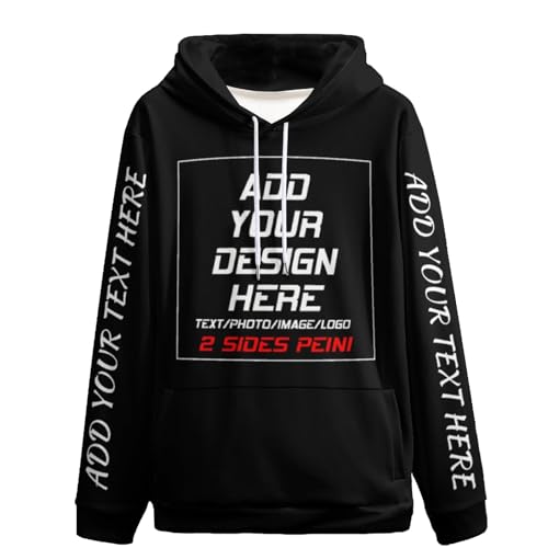 Benutzerdefinierte Hoodies Entwerfen Sie Ihre eigenen Hoodies, fügen Sie Ihren eigenen Fototext hinzu, personalisierte Pullover Sweatshirts mit Tasche, individuelle Hoodies für Männer und Frauen von ABIsedrin