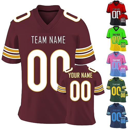 Personalisierte Fußball-Trikots für Männer Frauen Personalisierte Gedruckt Team Name Nummer Trikots Individuelle Sport Shirts Team Geschenke von ABIsedrin