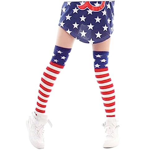 ABOOFAN 1 Paar Hip-hop-strümpfe Überkniestrümpfe Mit Flagge Hip Hop Strümpfe Über Kniestrümpfen Lange Socken Overknee-strümpfe Usa Flagge Usa-flaggen Us Flagge Geschenk Socken Pentagramm von ABOOFAN