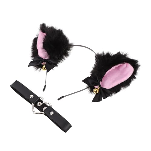 ABOOFAN 1 Satz Stirnband mit Katzenohren Kopfbedeckungen für Damen Halloween-Choker-Halskette Kuscheltiere für Mädchen Mädchen-Outfits Stirnbandkragen kreativer Kragen Mode Halsband Schal von ABOOFAN