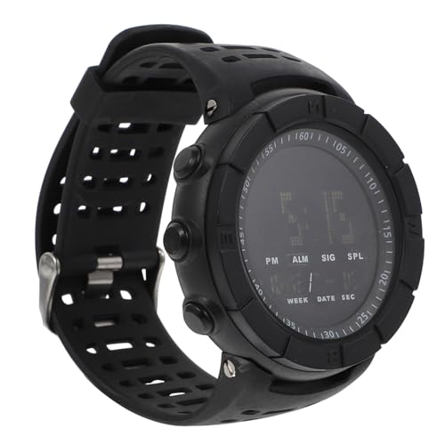 ABOOFAN 1 Stück Schwarze Elektronische Uhr In Mode Sport Elektronische Uhr Studentenuhr Digitale Armbanduhr Geschäftsuhr Herren- Und Damenuhr Kunststoff von ABOOFAN