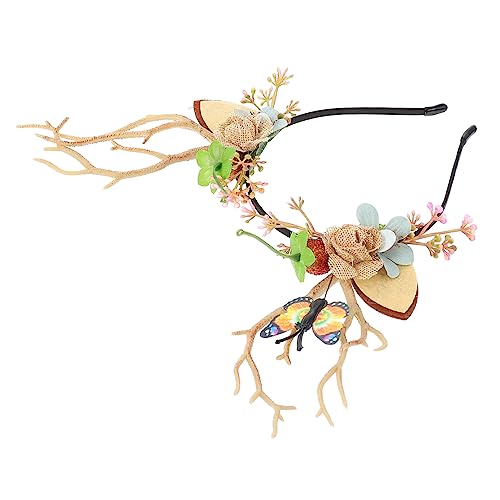 ABOOFAN 1stk Weihnachtsgeweih Stirnband Weihnachtsblumen Kopfbedeckung Kopfschmuck Aus Hirschhorn Weihnachtsgeweih-haarband Hirsch Blumen Stirnband Haarschmuck Geschenk Stoff Zweig Kind von ABOOFAN