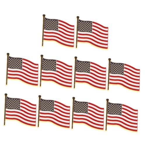 ABOOFAN 10 Stück Amerikanische Flagge Brosche Anstecknadel Mit Us-flagge Hutnadel Mit Amerikanischer Flagge Usa-abzeichen-stift Patriotische Anstecknadel Us -flagge Brosche Legierung ABOOFAN 10 Stück Amerikanische Flagge Brosche Anstecknadel Mit Us-flagge Hutnadel Mit Amerikanischer Flagge Usa-abzeichen-stift Patriotische Anstecknadel Us -flagge Brosche Legierung von ABOOFAN