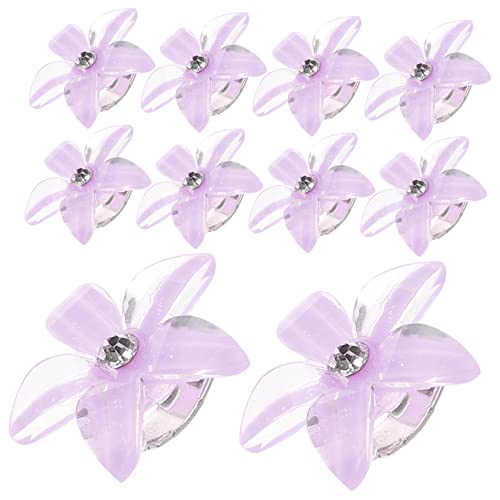 ABOOFAN Vintage-Haarspangen 10st Strass-haarspange Für Kinder Haarschmuck Braut Violett Strasssteine Metall Pferdeschwanz Krallenhaarspangen von ABOOFAN