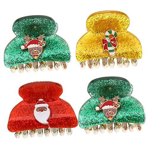 ABOOFAN 12 Stk Weihnachtshaarspangen Haarschmuck Krallennadeln Haare Weihnachtshaargummis Dekorative Haarspangen Haarbananenklemme Weihnachts-haarspangen Tiara Acryl Hai-clip Damen Klein von ABOOFAN