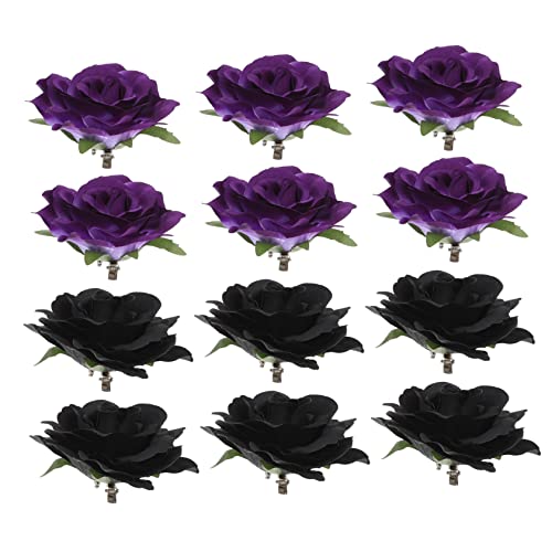 ABOOFAN 12st Rosafarbener Kopfschmuck Blumenfliegen Für Männer Blumenkopfschmuck Hochzeit Kopfschmuck Gothic-haarnadeln Für Frauen Rose Männer Krawatten Blüte Handbuch Stoff Braut von ABOOFAN