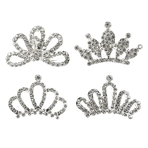 ABOOFAN 12 Stück Tiara Für Kleine Mädchen Haarspangen Strass-Kopfbedeckung Mini-Haarspange Kleine Tiara Kleine Strass-Hochzeit Legierungskrone Haarkamm Für Mädchen Krone von ABOOFAN