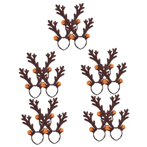 ABOOFAN 15 Pailletten-Geweih-Stirnband Urlaub Requisite Ohren weihnachts haarschmuck weihnachtshaarschmuck dekorative Haargummis Pailletten-Stirnband Weihnachtsbedarf von ABOOFAN