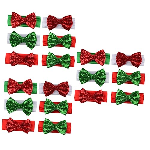 ABOOFAN 18 Stk Stirnbänder Für Mädchen Knotenstirnband Für Babymädchen Baby Weihnachtsstirnbänder Weihnachts-stirnband Mit Bowknot Baby- Elastische Kopftücher Kind Pailletten Zubehör von ABOOFAN