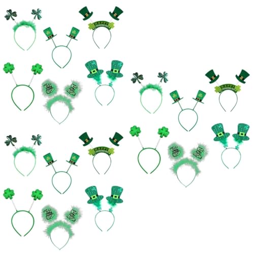 ABOOFAN 18 Stück Irisches Stirnband Irische Kopfbedeckung St Patrick'S Day Kopfschmuck Stirnband Für Frauen St Patrick Day Haarreifen St Patrick'S Day Dekorationen Stirnband von ABOOFAN