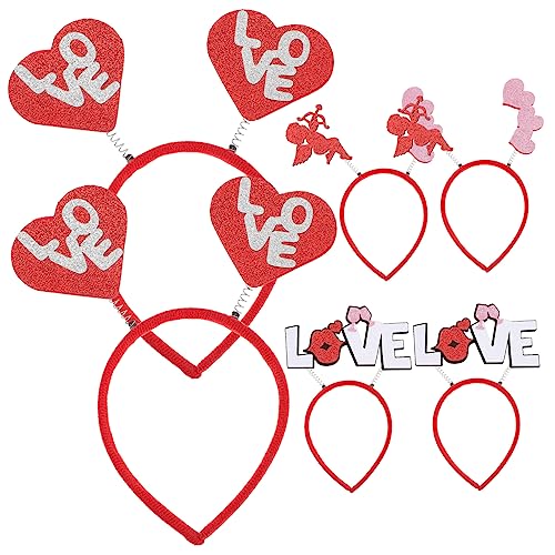 ABOOFAN 18 Stück Liebes-Herz-Stirnbänder Valentinstag-Stirnband Kinder-Haargummis Rotes Herz-Stirnband Haarbänder Für Mädchen Hochzeit Party Haar-Accessoire Dekoartikel von ABOOFAN