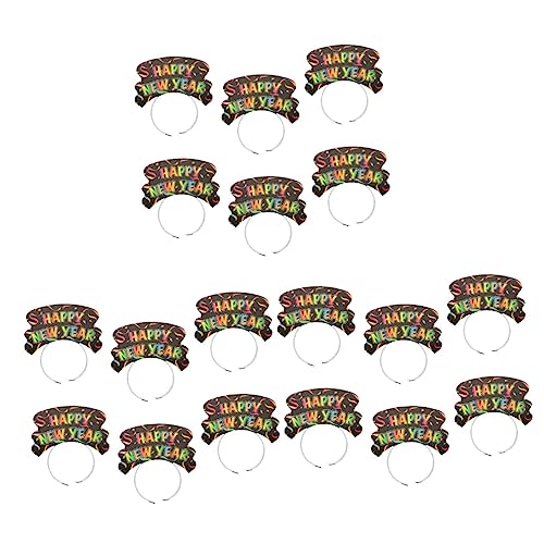 ABOOFAN 18 Stk Neujahr Stirnband 2023 Neujahrsstirnband Haarschmuck Für Das Neue Jahr Lass Uns Party Stirnband Weihnachtshaarreifen Zubehör Neujahr Kopfschmuck Papier Kleidung Partybedarf von ABOOFAN