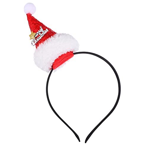 ABOOFAN 1stk Kopfbedeckung Weihnachtsdekoration Mini-haarbänder Mini-haargummis Mini Weihnachtsmütze Stirnband Weihnachtskostüm Kopfschmuck Weihnachtsfeier Stirnband Weihnachtshaarreifen von ABOOFAN