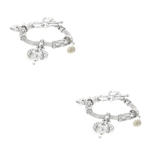 ABOOFAN 2 Stück Charm-Armbanduhr in Kompakter Größe Eleganter Damen-Armband-armbandschmuck Mit Uhr Für Party von ABOOFAN