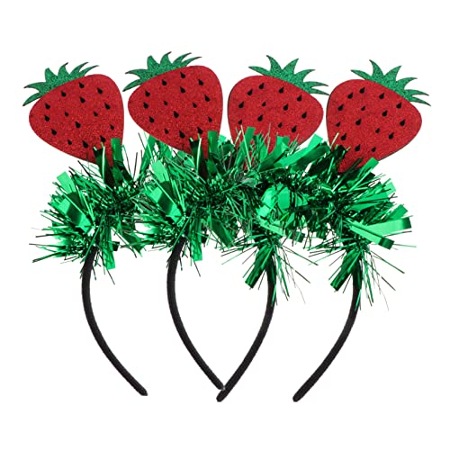 ABOOFAN Haarpflegezubehör 2 Stück Fruchtstirnbänder Für Mädchen Süße Erdbeerstirnbänder Sommerstirnband Hawaiianische Stirnbänder Hawaiianische Partykopf-Boppers Haarschmuck Für Mädchen von ABOOFAN