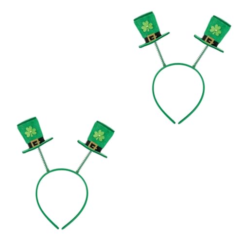 ABOOFAN 2 Stück Irischer Kobold Kopfschmuck St Patricks Shamrock Stirnband Grün Irische Accessoires St Patrick'S Day Haarreifen Irische Parade Stirnband Stirnbänder St Patricks Day von ABOOFAN