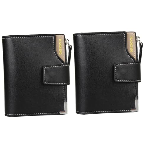 ABOOFAN 2 STK kompakte Geldbörse Card Wallet Men Karten Wallet Men's Wallets Portemonnaie männer Swallet Karten Halter multifunktionale Brieftasche Purse kurz Kartenhalter Mann Rindsleder von ABOOFAN