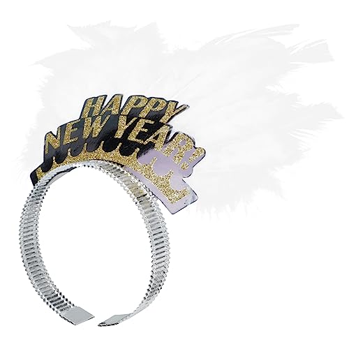 ABOOFAN 2st Neujahrsparty Stirnband Damen Stirnbänder Silvester Partygeschenke Frohes Neues Jahr Haarband Party-kopfschmuck Diademe Des Neuen Jahres 2023 Plastik Student Goldpulver Zubehör von ABOOFAN