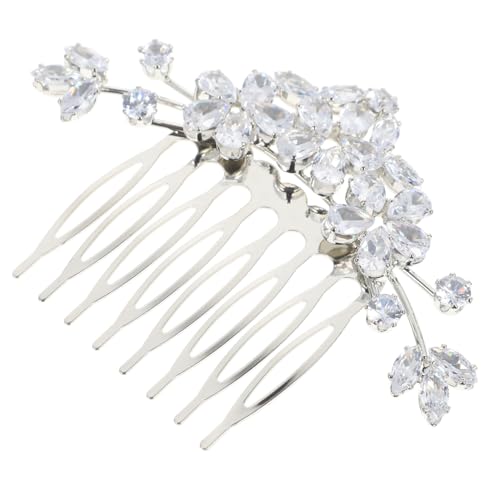 ABOOFAN 2St Kamm Brautjungfer Haarspange Haarschmuck für Frauen Tiara Braut Haarschmuck Hochzeit Brauthaarkamm Strasssteine Kopfbedeckung schmücken Haarteil Aluminium legierung von ABOOFAN