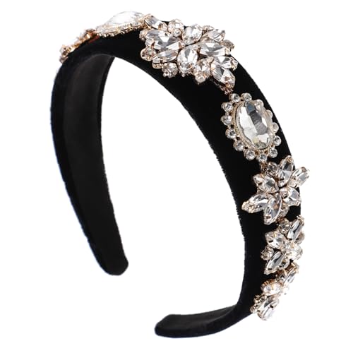 ABOOFAN 2 Stück Retro-Stirnband Mit Diamanten Grün Accessoires Damen-Stirnbänder Haar-Accessoires Für Frauen Hochzeit Haargummis Für Damen Modisches Grünes Stirnband Schal Stoff von ABOOFAN