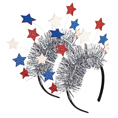 ABOOFAN 2st Sterne Stirnband Party-kopfschmuck Unabhängigkeitstag Haarreifen Alien-stirnband Partygeschenke Für Neue Jahr Glänzende Sternstirnbänder Berühmtheit Schal Plastik Braut von ABOOFAN