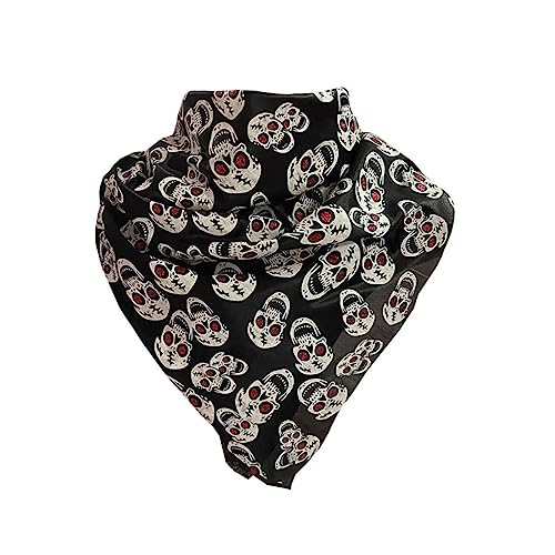 ABOOFAN 2 Stück Stirnband Mädchen Druck Halloween Damen Hüfte Dreieck Stilvolle Schals Für Wickel Haarwickel Totenkopf Retro Hop Krawatte Stirnbänder Dame Bedrucktes Kopftuch Bandana von ABOOFAN