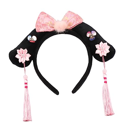 ABOOFAN 2 Stück Stirnband Modische Stirnbänder Haarspangen Für Mädchen Krone Für Mädchen Geburtstags-Stirnbänder Geburtstagshut Japanische Kimono-Haarspange Polyester-Kopfbedeckung von ABOOFAN