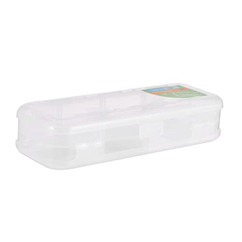 ABOOFAN 2st Klarer Bleistiftbeutel Transparente Bleistift Aufbewahrungsbox Schreibwarenstiftbox Stiftetui Schreibtisch Veranstalter Stationäre Organizer Box Mäppchen Weiß Doppelschicht von ABOOFAN