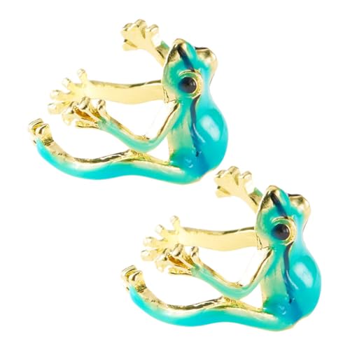 ABOOFAN 2stücke Froschring Einstellbar Frauen Niedliche Ring Tier Schmuck Für Freundin Verlobungsbänder Hochzeitsgeschenk Für Frau von ABOOFAN