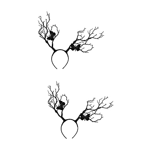 ABOOFAN Kopfbedeckung 2 Stück Weihnachtsgeweih-Kopfschnalle Halloween-Kostüme Für Hexenkostüm Halloween-Dekoration Hirschhorn- Hirschohren- Rentierohren- Stirnband von ABOOFAN