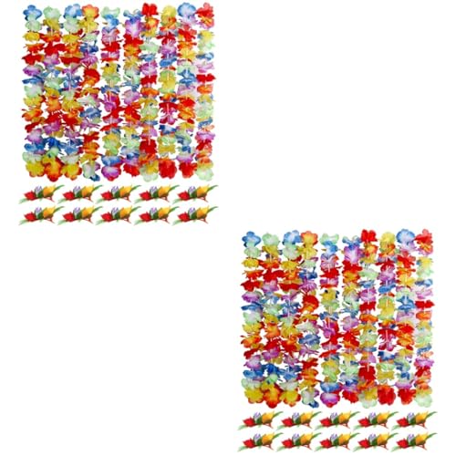 ABOOFAN 20 Sätze Hawaiianisch Verkleiden Fälschung Luau-haarspangen Dekorationen Haarspangen Für Damen Gefälschte Hortensien Künstliche Gänseblümchen Outfits Blumen-leis-halsketten Plastik von ABOOFAN