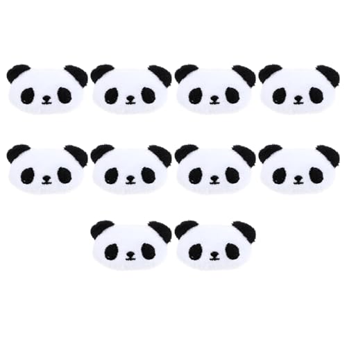 ABOOFAN 20 Stk Panda-Haarnadel Mädchen Geschenk Kleinkind Plüschtier Haarklammer Haarspangen Haarschmuck für Kinder Mädchen Haarspange Puppe Kopfbedeckung hinlegen Brosche Baumwolle Weiß von ABOOFAN