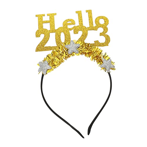 ABOOFAN Haarband 2023 Stern-Stirnband Glitzerndes Neujahrs-Haarband Kopfdekoration Buchstabe A Ornament Abschlussfeier 2023 Party-Dekoration Haardekoration Kindergeschenke Glitzerndes von ABOOFAN
