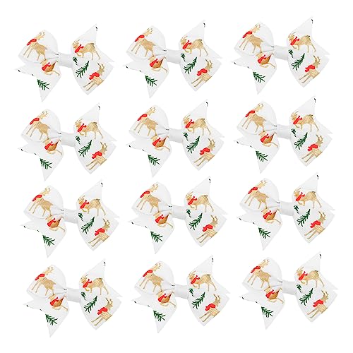 ABOOFAN 20st Weihnachtshaarspangen Haarspange Mit Schleifenknoten Süße Schleifen Haarspangen Schleifen Haargriff Bowknot-haarnadeln Gerippter Gürtel Aus Polyester Kind Haarklammer Niedlich von ABOOFAN