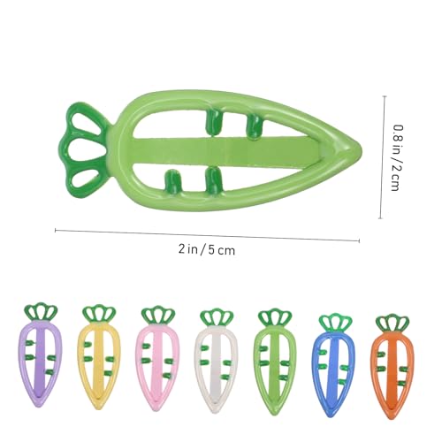 ABOOFAN 21 Stk. Teiliges Bunte Karotten Haarspangen für Mädchen Kleine Haarklammern aus Langlebigem Legierungsmetall Sicherer Halt Vielseitig Einsetzbar für Alltag Party und Festtage von ABOOFAN
