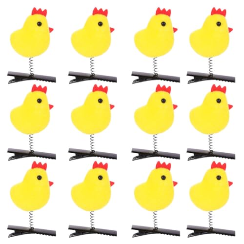 ABOOFAN Stück Küken-Haarspangen Plüsch Gelbes Huhn Haarnadeln Ostern Tier-Haarspangen Kopfschmuck Haar-Accessoires Für Frauen Und Mädchen Frühlingsparty- von ABOOFAN