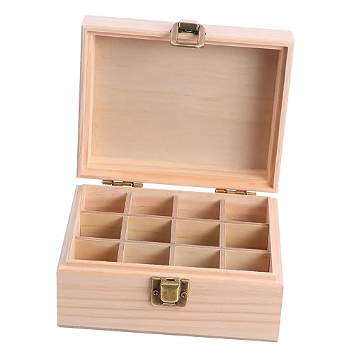 ABOOFAN 2Er-Box Box mit ätherischen Ölen Aufbewahrungsbox für Aromatherapieflaschen ätherisches Öl Aromatherapie-Flaschen-Organizer Flaschenhalter für ätherische Öle Holzkasten Verpackung von ABOOFAN