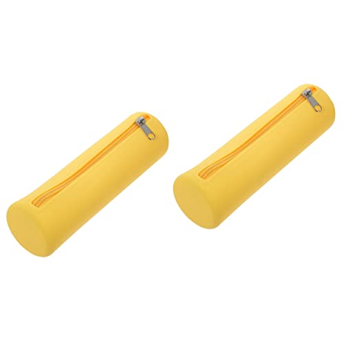 ABOOFAN 2Er-Halter Make-Up-Beutel Mit Reißverschluss Gelb Zur Aufbewahrung Von Essentials Waschstift Reisestift Pinsel Werkzeuge Für Behälter Geldbörse Kosmetik Kosmetik von ABOOFAN