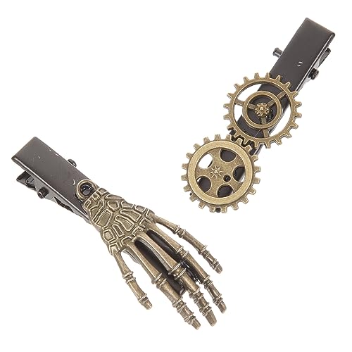 ABOOFAN 2st Vintage Punk Haarspange Steampunk-haarspangen Skelettkrallen-haarspangen Halloween-gothic-haarschmuck Haarspangen Im Retro-stil Haar Klammern Metall Lolita Kopfbedeckung von ABOOFAN