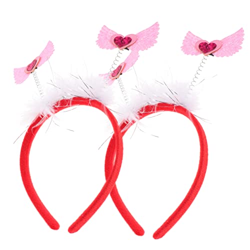 ABOOFAN 2St haarschmuck für damen haarzubehör für damen lustiges Stirnband Lametta- -Stirnband Paar-Outfits Kinderkleider für Hochzeiten Valentinstag-Party-Haar-Accessoire von ABOOFAN