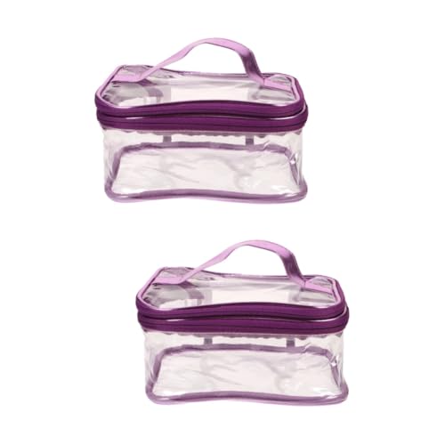 ABOOFAN 2St wasserdichte Kosmetiktasche Schminktasche groß transparente Schminktasche durchsichtige Kosmetiktasche Make-up-Tasche Makeup Tasche Geldbörsen durchsichtiger Kosmetikbeutel Pu von ABOOFAN